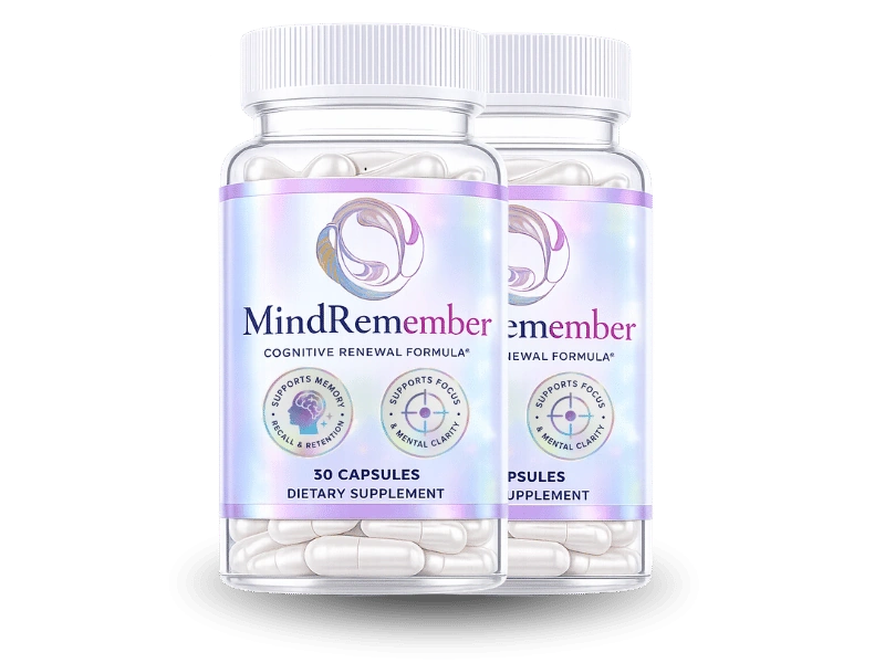 MindRemember 2 bottle try supply, 30 day cognitive support supply